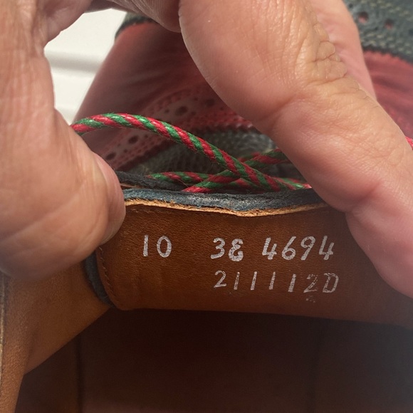 Allen Edmonds Men’s Holiday Shoes, Red & Green - Like new! 10 EEE - Picture 4 of 9